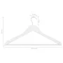 Juego de perchas ropa 20 uds antideslizantes madera dura blanco de vidaXL, Perchas - Ref: Foro24-289914, Precio: 37,24 €, Des...
