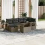 7-piece garden sofa set with gray synthetic rattan cushions by vidaXL, Garden sets - Ref: Foro24-3274980, Price: 458,38 €, Di...