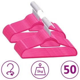 Juego de perchas ropa 50 uds antideslizantes terciopelo rosa de vidaXL, Perchas - Ref: Foro24-289924, Precio: 42,29 €, Descue...