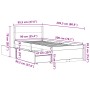 Estructura de cama con cajones madera maciza de pino 90x200 cm de vidaXL, Camas y somieres - Ref: Foro24-846792, Precio: 169,...
