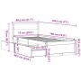Estructura de cama con cajones madera de pino marrón 75x190 cm de vidaXL, Camas y somieres - Ref: Foro24-846809, Precio: 137,...