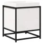 Jardinera de madera maciza de pino blanca 40x40x50 cm de vidaXL, Maceteros y jardineras - Ref: Foro24-847019, Precio: 55,84 €...