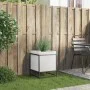 Jardinera de madera maciza de pino blanca 40x40x50 cm de vidaXL, Maceteros y jardineras - Ref: Foro24-847019, Precio: 55,84 €...