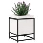 Jardinera de madera maciza de pino blanca 40x40x50 cm de vidaXL, Maceteros y jardineras - Ref: Foro24-847019, Precio: 56,59 €...