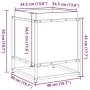 Jardinera de madera maciza de pino blanca 40x40x50 cm de vidaXL, Maceteros y jardineras - Ref: Foro24-847019, Precio: 55,84 €...