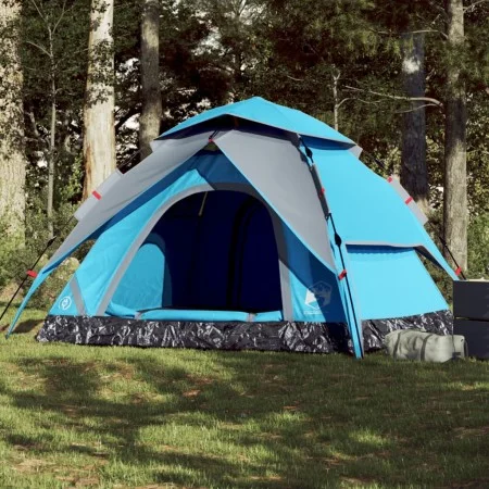 Tienda de campaña iglú 5 personas apertura rápida azul de vidaXL, Tiendas de campaña - Ref: Foro24-4004186, Precio: 103,56 €,...