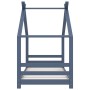 Estructura de cama infantil madera maciza pino gris 80x160 cm de vidaXL, Cunas y camas para niños - Ref: Foro24-289614, Preci...