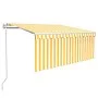 Toldo retráctil automático con persiana LED amarillo 3,5x2,5 m de vidaXL, Toldos - Ref: Foro24-3069288, Precio: 409,78 €, Des...