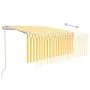 Toldo retráctil automático con persiana LED amarillo 3,5x2,5 m de vidaXL, Toldos - Ref: Foro24-3069288, Precio: 409,78 €, Des...