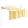 Toldo retráctil automático con persiana LED amarillo 3,5x2,5 m de vidaXL, Toldos - Ref: Foro24-3069288, Precio: 339,82 €, Des...