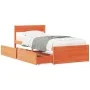 Estructura cama con cajones madera maciza pino marrón 90x200 cm de vidaXL, Camas y somieres - Ref: Foro24-846794, Precio: 168...