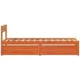 Estructura cama con cajones madera maciza pino marrón 90x200 cm de vidaXL, Camas y somieres - Ref: Foro24-846794, Precio: 168...