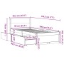 Estructura cama con cajones madera maciza pino marrón 90x190 cm de vidaXL, Camas y somieres - Ref: Foro24-846806, Precio: 165...
