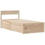 Estructura de cama con cajones madera maciza pino 90x190 cm de vidaXL, Camas y somieres - Ref: Foro24-846804, Precio: 175,40 ...