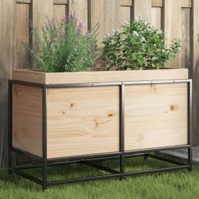 Jardinera de madera maciza de pino 80x40x50 cm de vidaXL, Maceteros y jardineras - Ref: Foro24-847028, Precio: 74,77 €, Descu...
