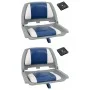 Set asientos plegables para barco 4 uds con cojín blanco y azul de vidaXL, Veleros - Ref: Foro24-272241, Precio: 164,40 €, De...