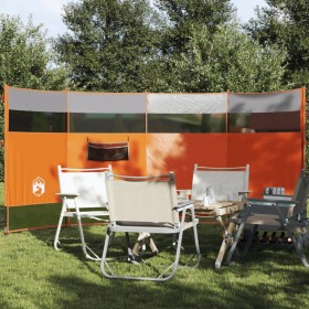 Cortaviento de camping impermeable gris naranja 366x152x152 cm de vidaXL, Paravientos - Ref: Foro24-94742, Precio: 40,26 €, D...