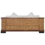 Sofá de 2 plazas con cojines ratán natural marrón de vidaXL, Sofás - Ref: Foro24-283079, Precio: 537,20 €, Descuento: %
