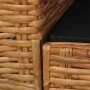 Sofá de 2 plazas con cojines ratán natural marrón de vidaXL, Sofás - Ref: Foro24-283079, Precio: 537,20 €, Descuento: %