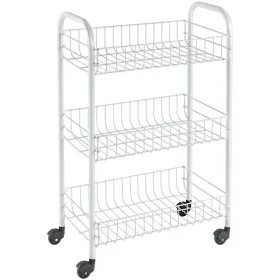 Metaltex Carrito de cocina con 3 cestas Siena blanco de Metaltex, Carros de cocina y comedor - Ref: Foro24-430397, Precio: 33...