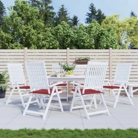 Cojines silla de jardín 6 uds tela Oxford rojo tinto 40x40x3 cm de vidaXL, Cojines para sillas y sofás - Ref: Foro24-314022, ...