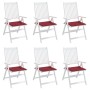 Cojines silla de jardín 6 uds tela Oxford rojo tinto 40x40x3 cm de vidaXL, Cojines para sillas y sofás - Ref: Foro24-314022, ...