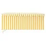 Manual retractable awning with yellow and white striped 3.5x2.5 m by vidaXL, Awnings - Ref: Foro24-3069278, Price: 462,47 €, ...