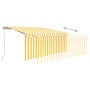Toldo retráctil manual con persiana amarillo y blanco 3,5x2,5 m de vidaXL, Toldos - Ref: Foro24-3069278, Precio: 473,53 €, De...