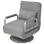 Silla giratoria y sofá cama tela gris claro en Sillones | Comprar online en Foru.es