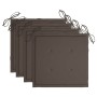 Cojines de silla de jardín 4 uds tela taupé 40x40x3 cm de vidaXL, Cojines para sillas y sofás - Ref: Foro24-47595, Precio: 32...