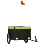 Remolque para bicicleta hierro negro y verde 45 kg de vidaXL, Remolques para bicicletas - Ref: Foro24-94088, Precio: 81,36 €,...