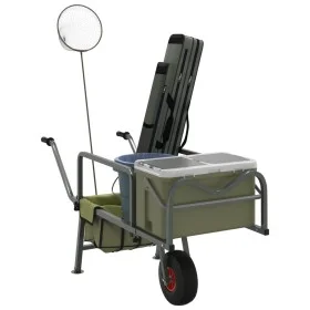 Carrito de pesca con rueda acero recubrimiento en polvo verde de vidaXL, Pesca - Ref: Foro24-94869, Precio: 107,36 €, Descuen...