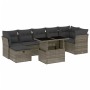 Set de sofás de jardín y cojines 8 piezas ratán sintético gris de vidaXL, Conjuntos de jardín - Ref: Foro24-3274670, Precio: ...