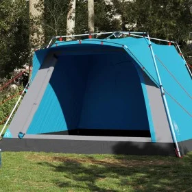 Tienda de campaña cabaña 4 personas apertura rápida azul de vidaXL, Tiendas de campaña - Ref: Foro24-4004220, Precio: 152,48 ...