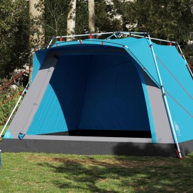 Tienda de campaña cabaña 4 personas apertura rápida azul de vidaXL, Tiendas de campaña - Ref: Foro24-4004220, Precio: 146,37 ...