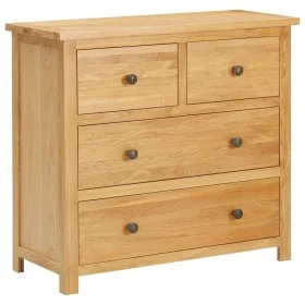 Cajonera de madera de roble macizo 80x35x75 cm de vidaXL, Cajoneras - Ref: Foro24-289197, Precio: 336,14 €, Descuento: %