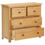 Cajonera de madera de roble macizo 80x35x75 cm de vidaXL, Cajoneras - Ref: Foro24-289197, Precio: 336,14 €, Descuento: %