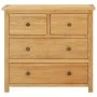 Cajonera de madera de roble macizo 80x35x75 cm de vidaXL, Cajoneras - Ref: Foro24-289197, Precio: 336,14 €, Descuento: %