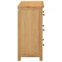 Cajonera de madera de roble macizo 80x35x75 cm de vidaXL, Cajoneras - Ref: Foro24-289197, Precio: 336,14 €, Descuento: %