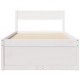 Estructura cama con cajones madera maciza pino blanco 75x190 cm de vidaXL, Camas y somieres - Ref: Foro24-846808, Precio: 159...