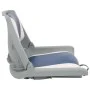 Set asientos plegables para barco 2 uds con cojín blanco y azul de vidaXL, Piezas para veleros - Ref: Foro24-272238, Precio: ...