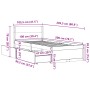 Estructura cama con cajones madera maciza pino marrón 100x200cm de vidaXL, Camas y somieres - Ref: Foro24-846791, Precio: 188...