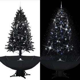 Árbol de Navidad con nieve y base de paraguas PVC negro 190 cm de vidaXL, Arboles de navidad - Ref: Foro24-289934, Precio: 15...