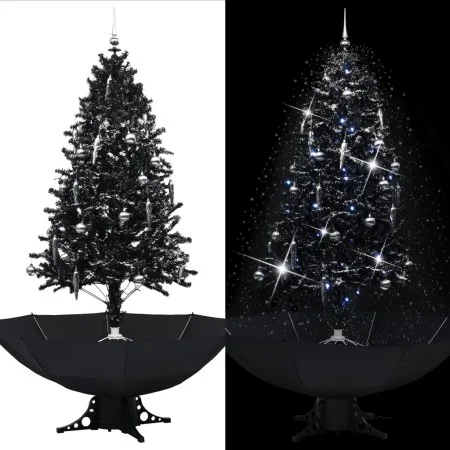 Árbol de Navidad con nieve y base de paraguas PVC negro 190 cm de vidaXL, Arboles de navidad - Ref: Foro24-289934, Precio: 15...