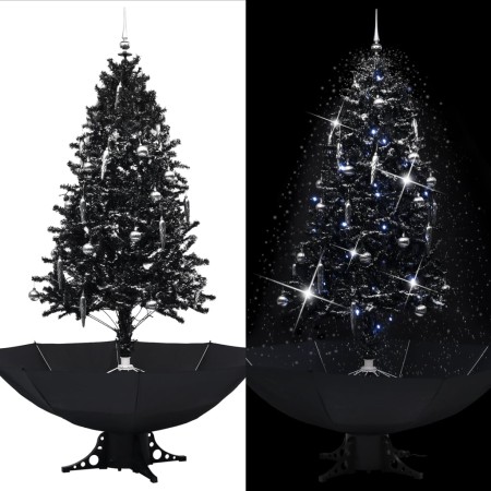 Árbol de Navidad con nieve y base de paraguas PVC negro 190 cm de vidaXL, Arboles de navidad - Ref: Foro24-289934, Precio: 15...