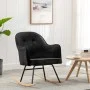 Silla mecedora de terciopelo negro by vidaXL, Rocking chairs - Ref: Foro24-289524, Price: 104,68 €, Discount: %