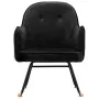 Silla mecedora de terciopelo negro by vidaXL, Rocking chairs - Ref: Foro24-289524, Price: 104,68 €, Discount: %