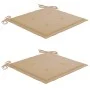 Set de bistró 3 piezas con cojines beige madera maciza teca de vidaXL, Conjuntos de jardín - Ref: Foro24-3063228, Precio: 200...