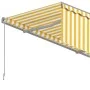 Toldo retráctil manual con persiana amarillo y blanco 3,5x2,5 m de vidaXL, Toldos - Ref: Foro24-3069398, Precio: 287,45 €, De...