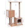 Rascador para gatos con alfombra rascadora de sisal 104 cm de vidaXL, Mobiliario para gatos - Ref: Foro24-170923, Precio: 118...